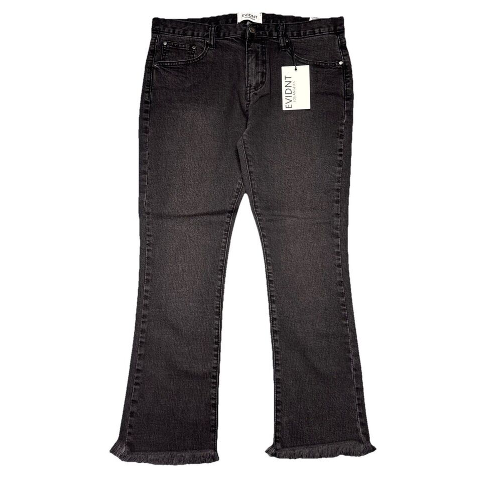 Evidnt Hermosa Mid Rise Crop Jeans 29 (31x25) Washed Black Denim Womens NWT